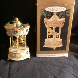 1995 Tobin Fraley, holiday carousel, Hallmark Keepsake, Christmas tree ornament